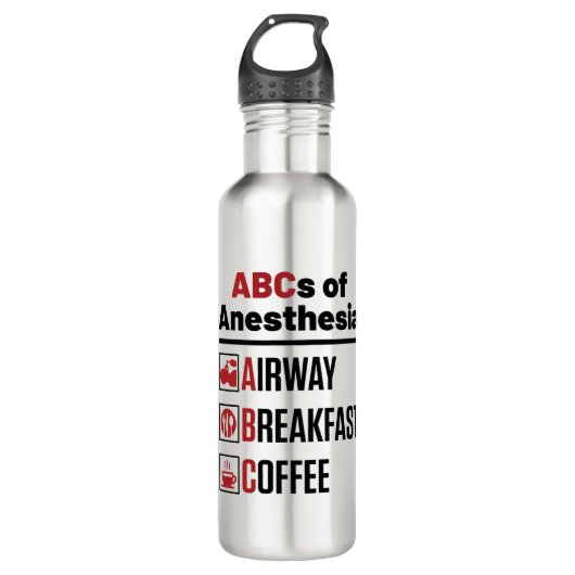 Anästhesiologe Anästhesiologie Doktor Nurse Funny Edelstahlflasche (Vorderseite)