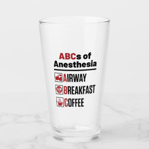 Anästhesiologe Anästhesiologie Doktor Nurse Funny Glas