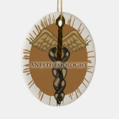 Anästhesiologe Caduceus Oval Ornament (Rechts)
