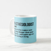 Anästhesiologe Coffee Tasse - Funny Definition (Vorderseite Links)