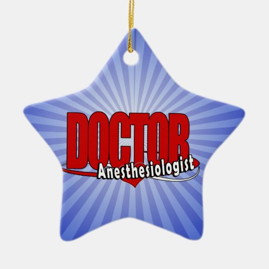 Anästhesiologe DOKTOR BIG RED LOGO Keramik Ornament (Vorne)