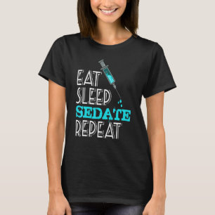 Anästhesiologe Eat Sleep Wiederholung Anästhesie T-Shirt
