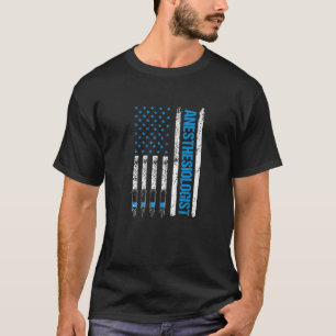 Anästhesiologe Flag Nurse Anästhesist Anästhesi T-Shirt