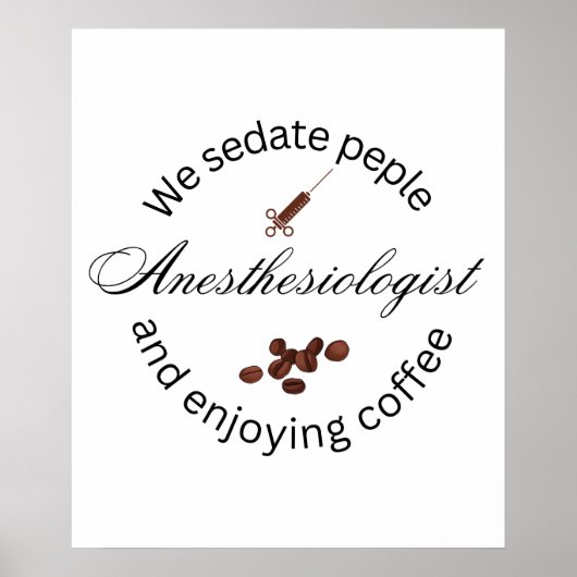 Anästhesiologe Kaffeeliebhaber Poster (Vorne)