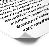 Anästhesiologe Poster (Ecke)