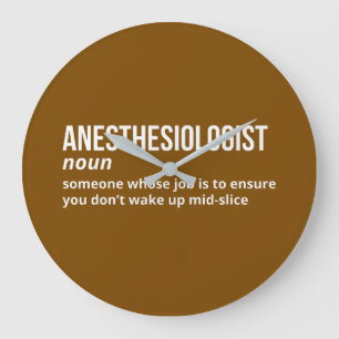 Anästhesiologe Spaß Definition Wall Clock Große Wanduhr