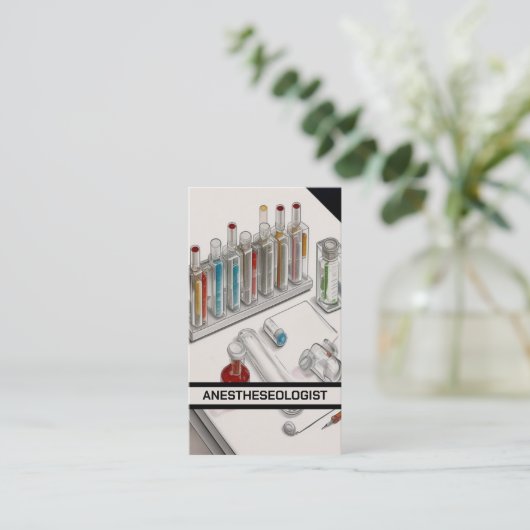 Anästhesiologe Visitenkarte (Stehend Vorderseite)