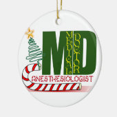 ANÄSTHESIOLOGE-WEIHNACHTSverzierungmd-DOKTOR Keramik Ornament (Links)