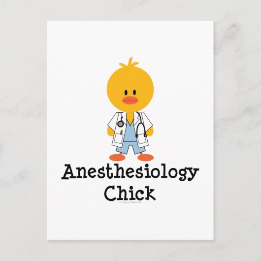Anästhesiologie Chick Postcard Postkarte (Vorderseite)