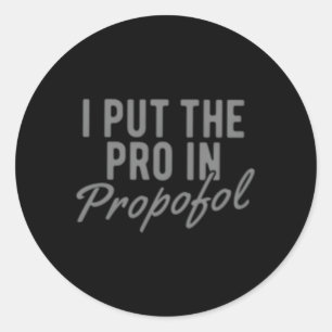 Anästhesiologin Anästhesie Pro Propofol Runder Aufkleber