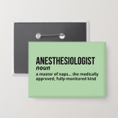 Anästhesiologin Definition - Funny Doctor Gift Button (Vorderseite/Rückseite)