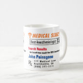 Anästhesiologin Funny Search Gift Tasse (VorderseiteRechts)