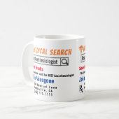 Anästhesiologin Funny Search Gift Tasse (Vorderseite Links)