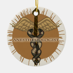 Anästhesist Caduceus Oval Ornament