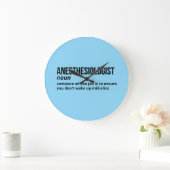 Anästhesist Definition Clock - Funny Medical Große Wanduhr (Zuhause)