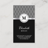 Anästhesist Elegant Black Lace Pattern Visitenkarte (Rückseite)