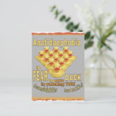 ANATIDAEPHOBIA - FURCHT VOR ENTEN! Gummiente Postkarte (Stehend Vorderseite)