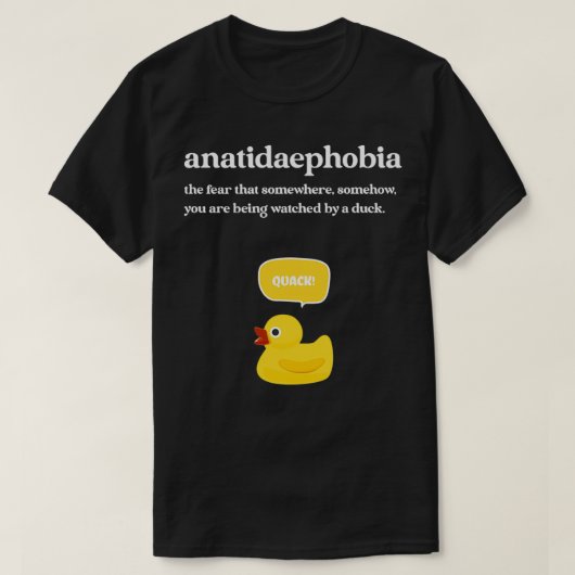 Anatidaephobie Angst vor Enten T-Shirt (Design vorne)