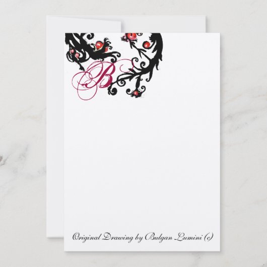 ANATOLIAN GIRLS Monogram für Red Black Floral Wirb (Rückseite)