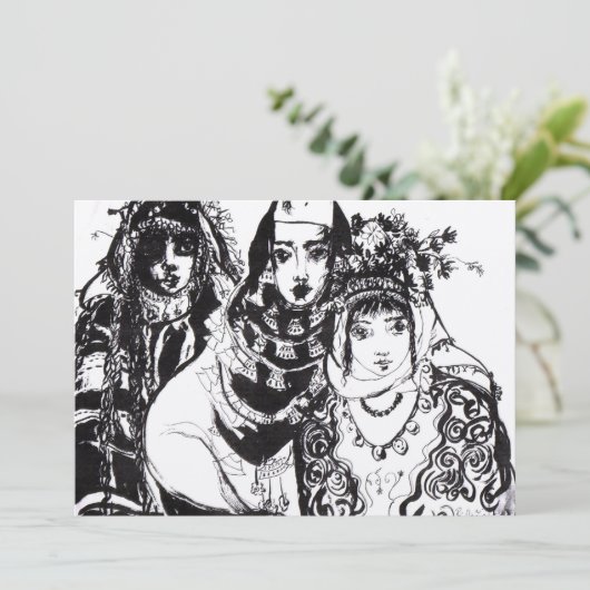 ANATOLIAN GIRLS Monogram für Red Black Floral Wirb (Stehend Vorderseite)