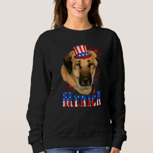 Anatolian Merica American Flag Hunde Tier 4. Juli Sweatshirt