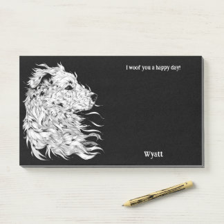 Anatolian Shepherd Abstrakt Art Dog Name Post-it Klebezettel