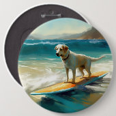 Anatolian Shepherd Beach Surfmalerei Button (Vorne & Hinten)