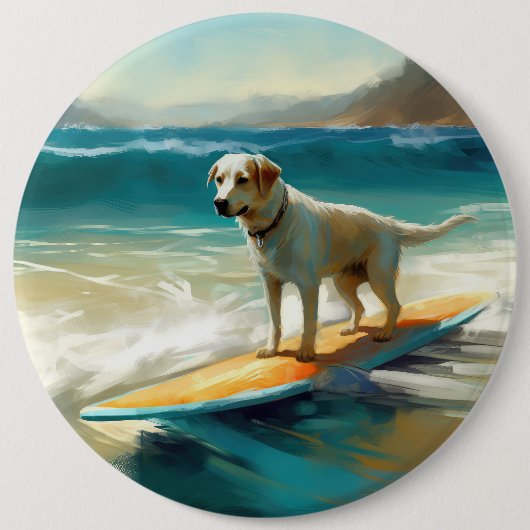 Anatolian Shepherd Beach Surfmalerei Button (Vorderseite)