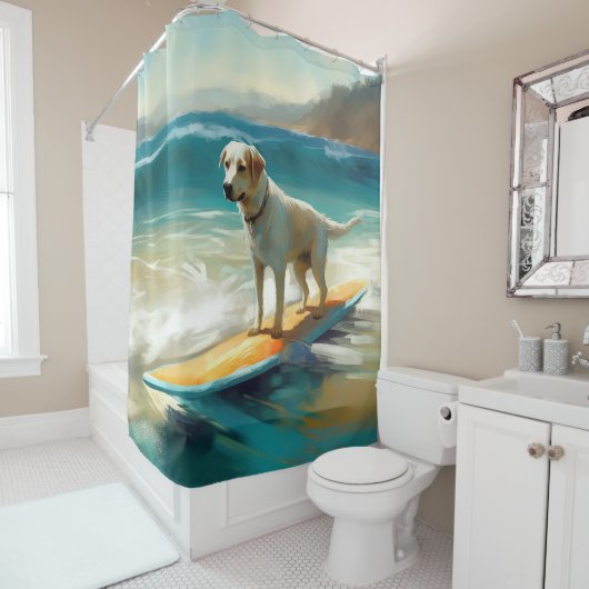 Anatolian Shepherd Beach Surfmalerei Duschvorhang (Beispiel)