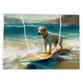 Anatolian Shepherd Beach Surfmalerei Große Geschenktüte (Rückseite)