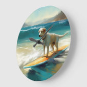 Anatolian Shepherd Beach Surfmalerei Große Wanduhr (Winkel)