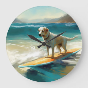 Anatolian Shepherd Beach Surfmalerei Große Wanduhr