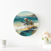 Anatolian Shepherd Beach Surfmalerei Große Wanduhr (Zuhause)