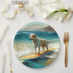 Anatolian Shepherd Beach Surfmalerei Pappteller