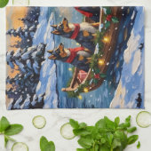 Anatolian Shepherd Christmas Boat Holiday Geschirrtuch (Gefaltet)