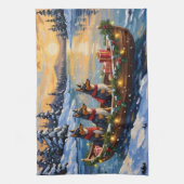 Anatolian Shepherd Christmas Boat Holiday Geschirrtuch (Vertikal)