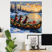 Anatolian Shepherd Christmas Boat Holiday Poster (Heimbüro)