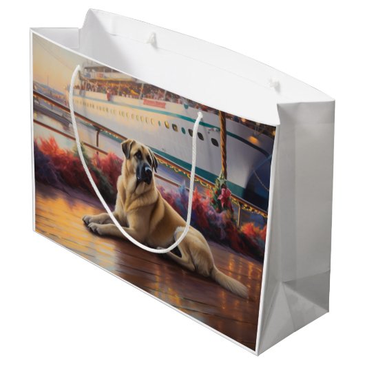 Anatolian Shepherd Christmas Cruise: Pawsome Große Geschenktüte (Rückseite Schrägansicht)