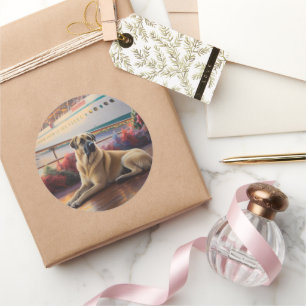 Anatolian Shepherd Christmas Cruise: Pawsome Runder Aufkleber