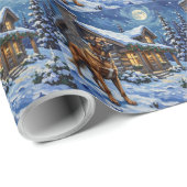Anatolian Shepherd Christmas Guardian Cabin Geschenkpapier (Rolleneckpunkt)