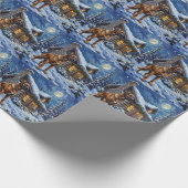 Anatolian Shepherd Christmas Guardian Cabin Geschenkpapier (Ecke)