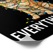 Anatolian Shepherd Christmas I'm Fine Everything I Poster (Ecke)