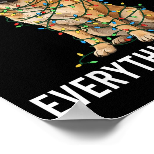 Anatolian Shepherd Christmas I'm Fine Everything I Poster (Ecke)