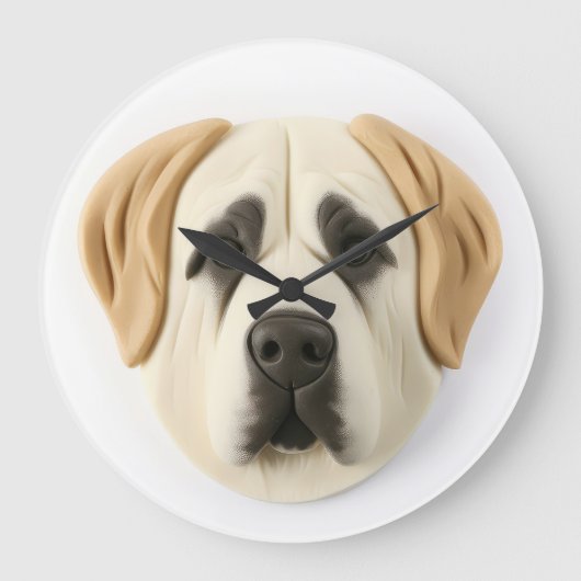 Anatolian Shepherd Dog 3D Inspiriert Große Wanduhr (Vorderseite)