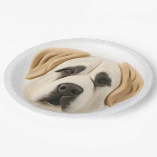Anatolian Shepherd Dog 3D Inspiriert Pappteller (Schrägansicht)