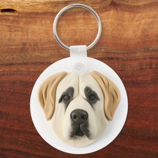 Anatolian Shepherd Dog 3D Inspiriert Schlüsselanhänger (Vorderseite)