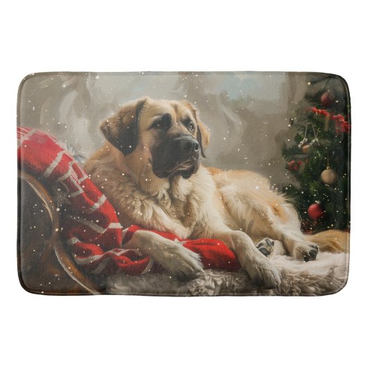 Anatolian Shepherd Dog Christmas festival Badematte (Vorderseite)