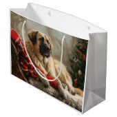 Anatolian Shepherd Dog Christmas festival Große Geschenktüte (Rückseite Schrägansicht)