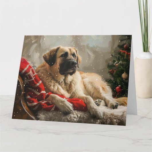 Anatolian Shepherd Dog Christmas festival Karte (Vorderseite)