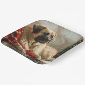 Anatolian Shepherd Dog Christmas festival Pappteller (Gewinkelt)